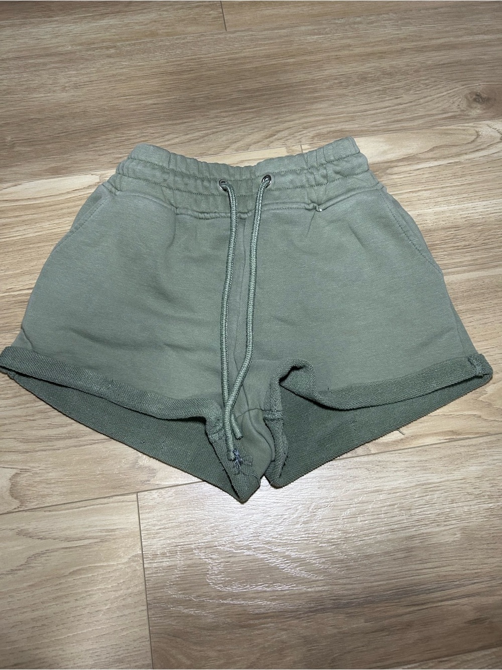 Ardene Olive Green Drawstring Athletic Shorts